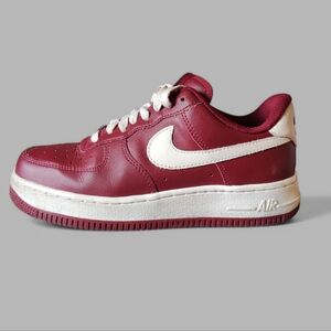 Nike Air Force 1 Maroon & White AF1 Shoes Womens Size 7